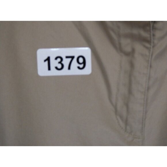 J Jill Pants Size 16 Tan Khaki Beige Cargo Zip pockets Lightweight Cotton Eyelet - Picture 15 of 15